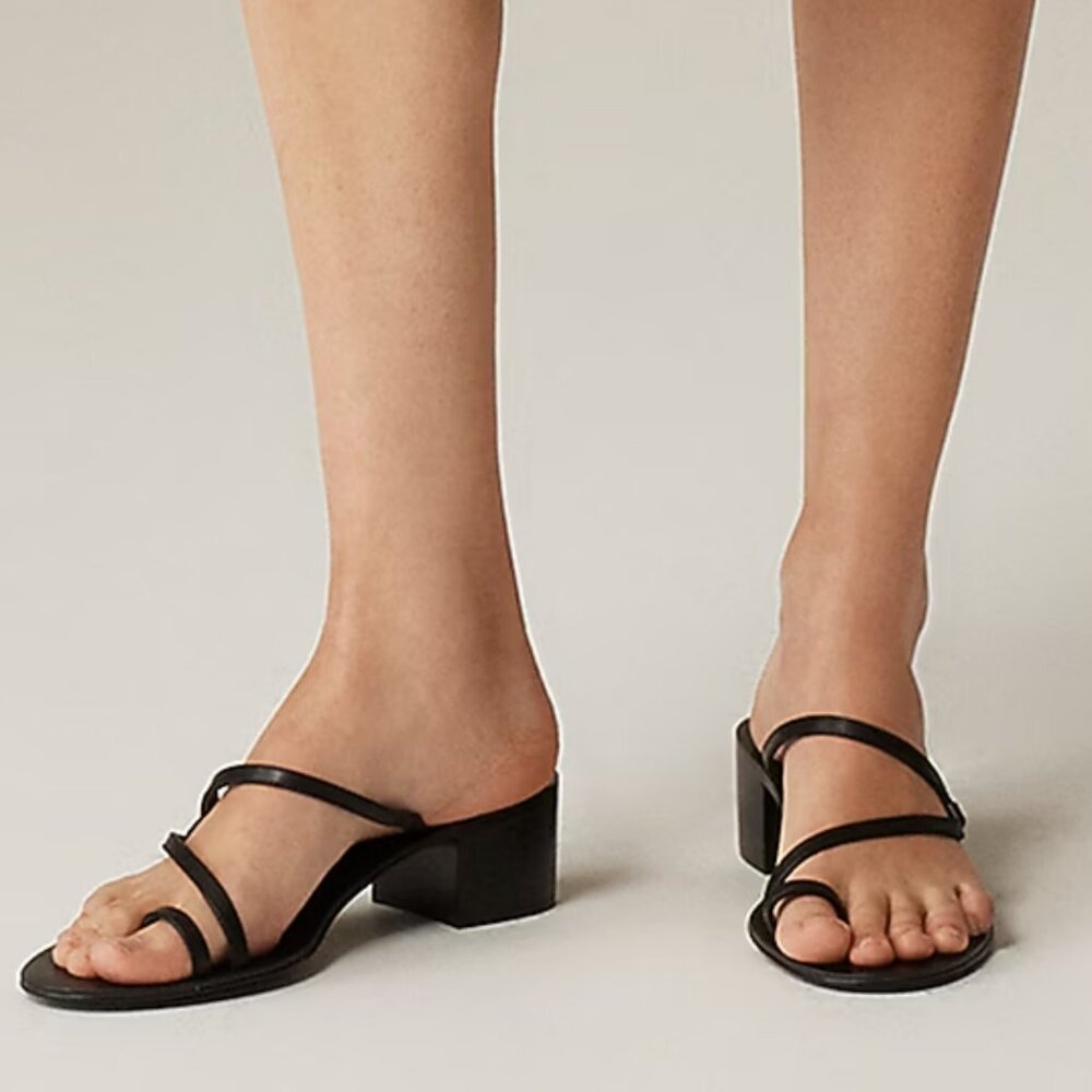 J.Crew "Toe-ring" Block-heel Leather Sandals